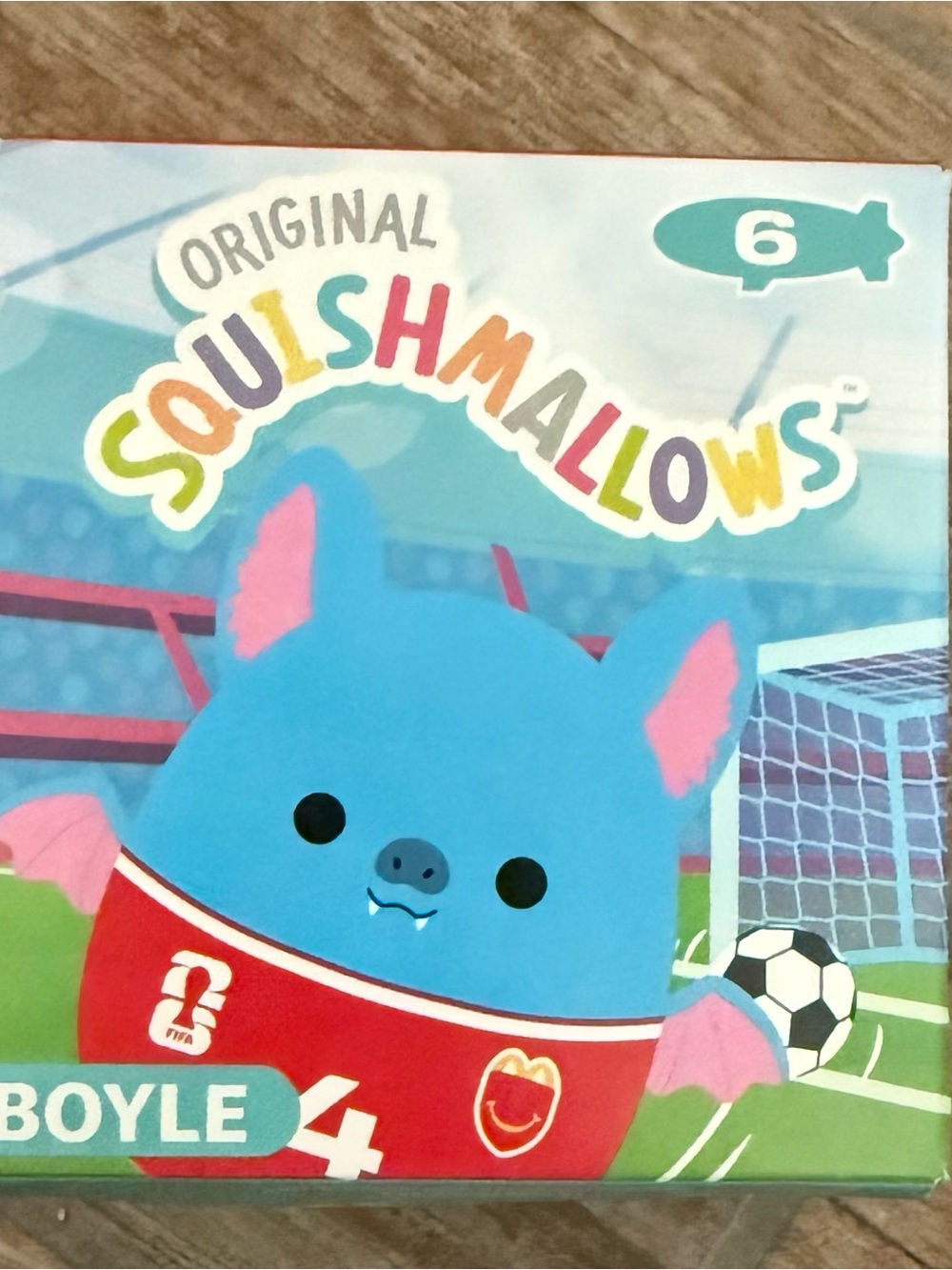 Squishmallows Blue Boyle Plush with Pink Accents